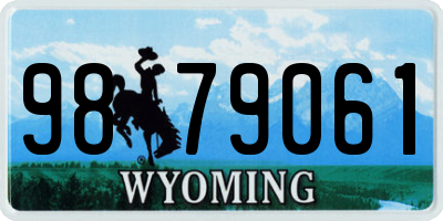 WY license plate 9879061