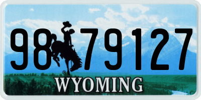 WY license plate 9879127