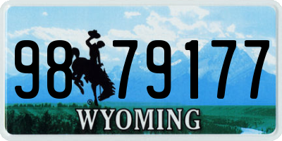 WY license plate 9879177