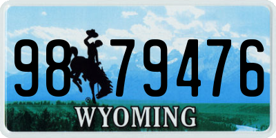 WY license plate 9879476