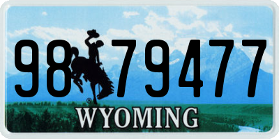 WY license plate 9879477