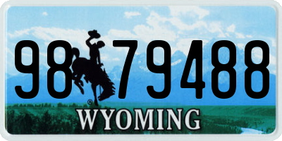 WY license plate 9879488