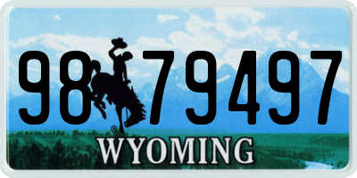 WY license plate 9879497