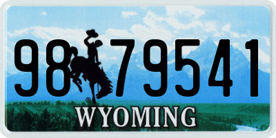 WY license plate 9879541