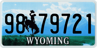 WY license plate 9879721
