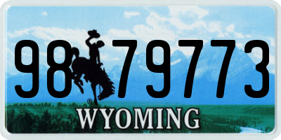 WY license plate 9879773