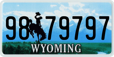 WY license plate 9879797