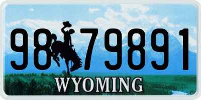 WY license plate 9879891