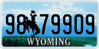 WY license plate 9879909