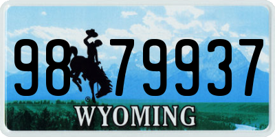 WY license plate 9879937