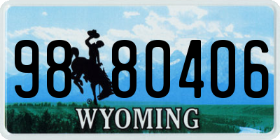 WY license plate 9880406