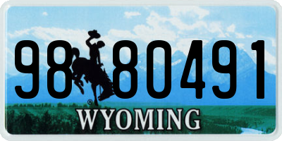 WY license plate 9880491
