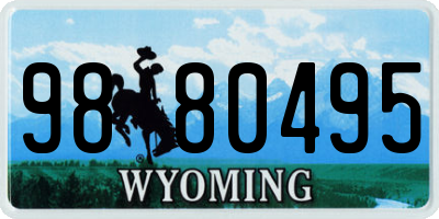 WY license plate 9880495