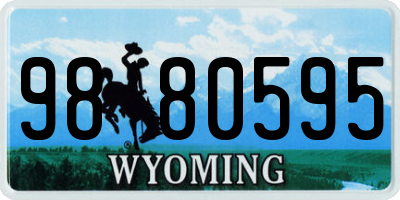 WY license plate 9880595