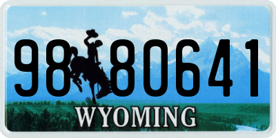 WY license plate 9880641