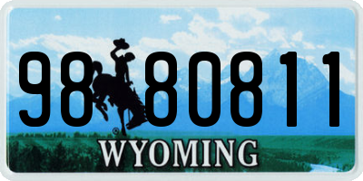 WY license plate 9880811