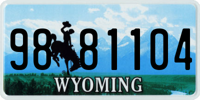 WY license plate 9881104