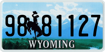 WY license plate 9881127