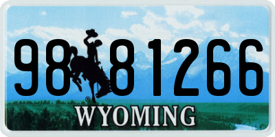 WY license plate 9881266