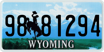 WY license plate 9881294