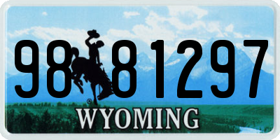 WY license plate 9881297