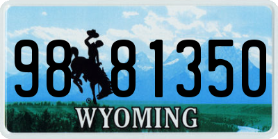 WY license plate 9881350