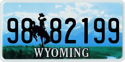 WY license plate 9882199