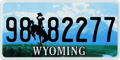 WY license plate 9882277