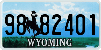 WY license plate 9882401