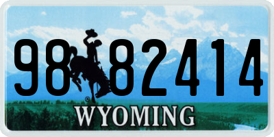 WY license plate 9882414