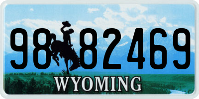 WY license plate 9882469