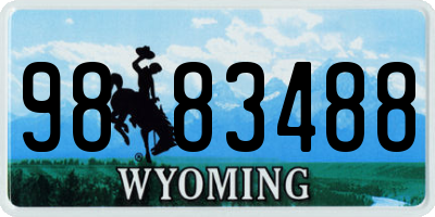 WY license plate 9883488