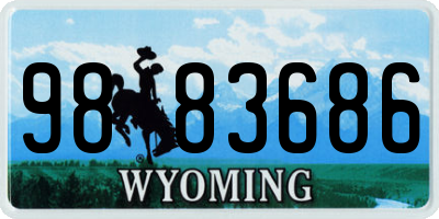 WY license plate 9883686