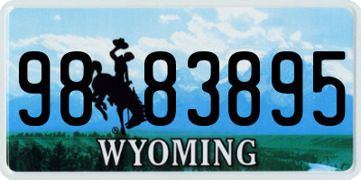 WY license plate 9883895