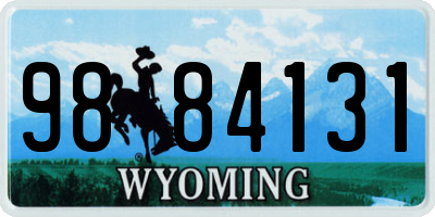 WY license plate 9884131