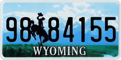 WY license plate 9884155