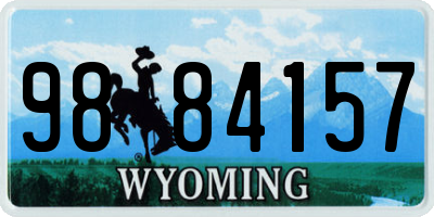 WY license plate 9884157