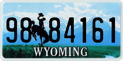 WY license plate 9884161