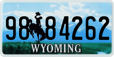WY license plate 9884262