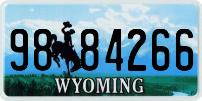 WY license plate 9884266