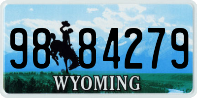 WY license plate 9884279