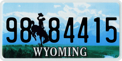 WY license plate 9884415