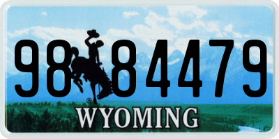 WY license plate 9884479