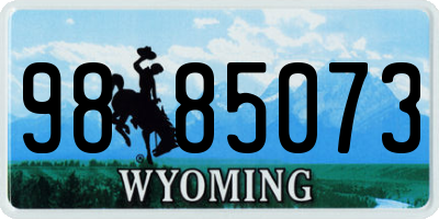 WY license plate 9885073