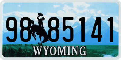 WY license plate 9885141