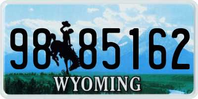 WY license plate 9885162