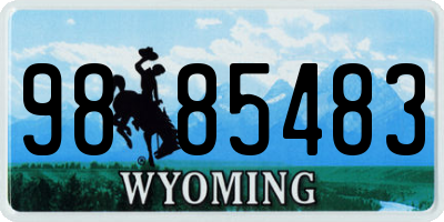 WY license plate 9885483