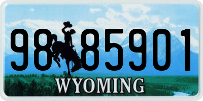 WY license plate 9885901