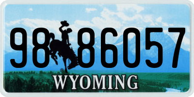 WY license plate 9886057