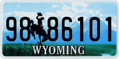 WY license plate 9886101